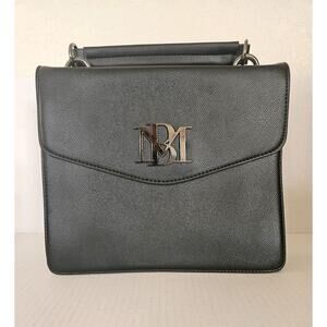 Badgley Mischka Black Satchel Vegan Leather Purse Handbag New